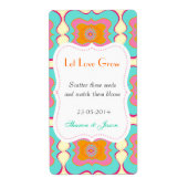 Bruiloft gunsten zaad pakket labels laten liefde g (Voorkant)