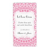 Bruiloft gunsten zaad pakket labels laten liefde g (Voorkant)