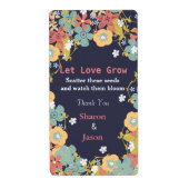 Bruiloft gunsten zaad pakket labels laten liefde g (Voorkant)