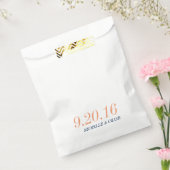 Bruiloft gunsttas, vetgedrukte typografie bedankzakje (Gezegeld)