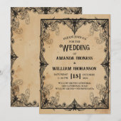 bruiloft Halloween  horror Gotisch Lijst cool Kaart (Voorkant / Achterkant)