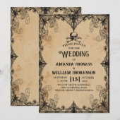 bruiloft Halloween  horror Gotisch Lijst plezier Kaart (Voorkant / Achterkant)