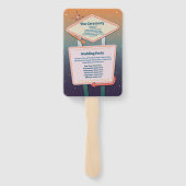 Bruiloft Hand Fan Las Vegas Programma Casino Handwaaier (Achterkant)
