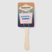 Bruiloft Hand Fan Las Vegas Programma Casino Handwaaier (Voorkant)