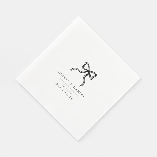 Bruiloft hand getrokken boog decor servet (Hoek)