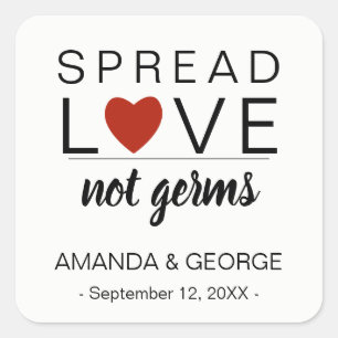 Bruiloft Hand Sanitizer labels Gepersonaliseerd