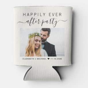 Bruiloft Happily Ever After Feest Foto Crème Blikjeskoeler