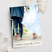 Bruiloft Happily Ever After Feest Foto Ontvangst Kaart