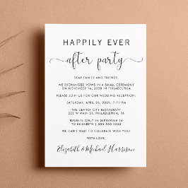 Bruiloft Happily Ever After Feest Ontvangst Kaart