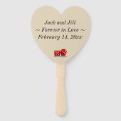 Bruiloft Hart Keepsake - Las Vegas Dice on Craps Handwaaier (Achterkant)