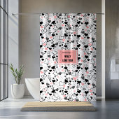 Bruiloft Hart Schets Beste Liefde Geschenk Douchem Douchegordijn