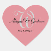 Bruiloft Hart Stickers (Voorkant)