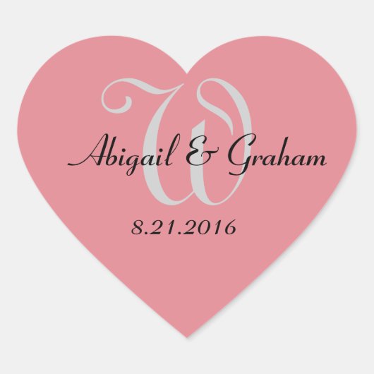 Bruiloft Hart Stickers (Voorkant)