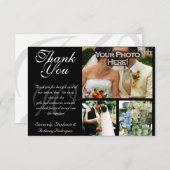  bruiloft Hartelijk dank 3 Fotoplattegrond Bedankkaart (Voorkant / Achterkant)