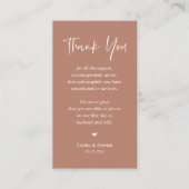 Bruiloft hartelijk dank, Terracotta Earthy Informatiekaartje (Voorkant)