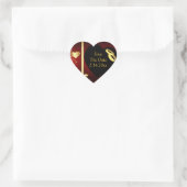 Bruiloft harten gouden ringen hart sticker (Tas)