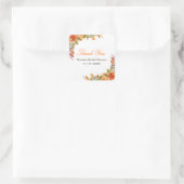 Bruiloft Herfst Bladeren Bruidsshower Vierkante Sticker (Tas)