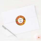 Bruiloft herfst bladeren herfst kleuren dank u ronde sticker (Envelop)