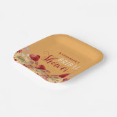 Bruiloft Herfst Bruiloft Zonnebloemen Paddenstoel Papieren Bordje (Gebogen)