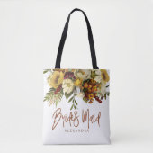 Bruiloft herfst herfst bloemen en bladeren bruidsm tote bag (Voorkant)