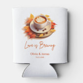 Bruiloft Herfst Liefde Broeit Bruidsmeisje Uitnodi Blikjeskoeler (Achterkant)