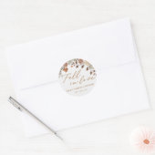 Bruiloft Herfst Loof Liefde Bruidsborrel Ronde Sticker (Envelop)