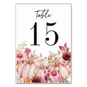 Bruiloft herfst pompoen roze bordeaux kaart (Voorkant)