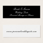 Bruiloft Herinnering invoegen voor uitnodigingen Mini Visitekaartjes (Voorkant /achterkant)