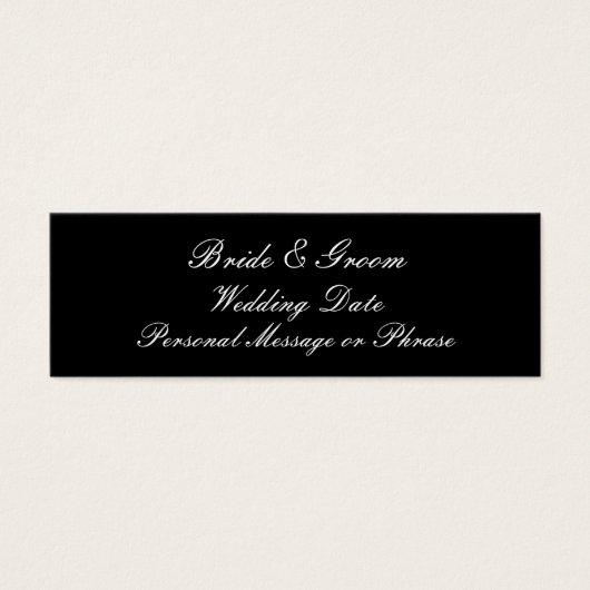 Bruiloft Herinnering invoegen voor uitnodigingen Mini Visitekaartjes (Voorkant)