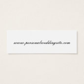 Bruiloft Herinnering invoegen voor uitnodigingen Mini Visitekaartjes (Achterkant)