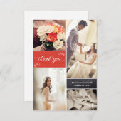 Bruiloft herinneringen" gepersonaliseerd dank u bedankkaart (Voorkant / Achterkant)