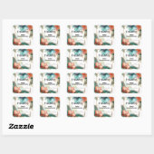 💗 bruiloft Hibiscus Serenade Paradise Vierkante Sticker (Vel)