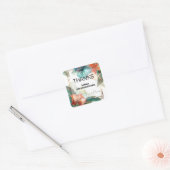 💗 bruiloft Hibiscus Serenade Paradise Vierkante Sticker (Envelop)