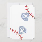 Bruiloft Home Run Thema Kaart (Achterkant)