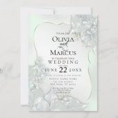 BRUILOFT | Honeydew Green Pearl Shimmer Kaart (Voorkant)