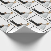 Bruiloft Humor met bruid en bruidegom Cadeaupapier (Hoek)