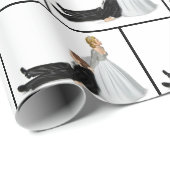 Bruiloft Humor met bruid en bruidegom Cadeaupapier (Rol Hoek)