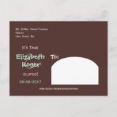 Bruiloft Huwelijk Elopement Aankondiging Briefkaar (Achterkant)