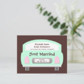 Bruiloft Huwelijk Elopement Aankondiging Briefkaar (Staand voorkant)