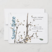 Bruiloft huwelijk kalligrafie bloemenkunst save the date (Voorkant)