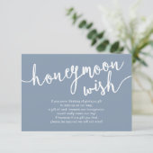 Bruiloft Huwelijksreis Verlangfonds, Dusty Blue Informatiekaartje (Staand voorkant)