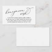 Bruiloft huwelijksreis wens, modern romantisch scr informatiekaartje (Voorkant / Achterkant)