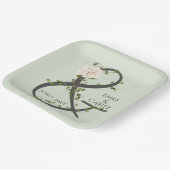 Bruiloft Hydrangea en Ivy Ampersand Papieren Bordje (Gebogen)