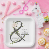 Bruiloft Hydrangea en Ivy Ampersand Papieren Bordje (Feest)
