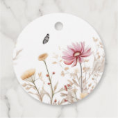 Bruiloft in bloei Bruidsjurk shower   Bedankjes Labels (Achterkant)