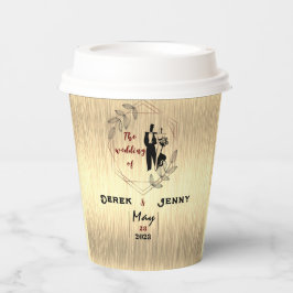 Bruiloft in Bruin Papieren Bekers