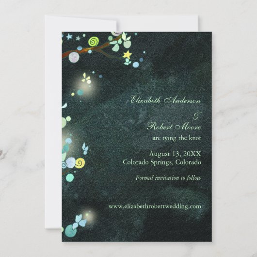 Bruiloft in de Bossen Save the Date (Achterkant)