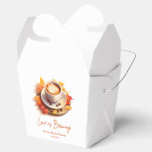 Bruiloft in de herfst: Liefde is brouwen Koffie Br Bedankdoosjes (Geopend)