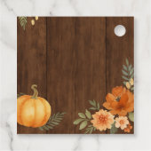 Bruiloft in de herfst met rustische houten decorat bedankjes labels (Achterkant)