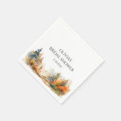 Bruiloft in de herfstbossen met rustieke uitstrali servet (Hoek)